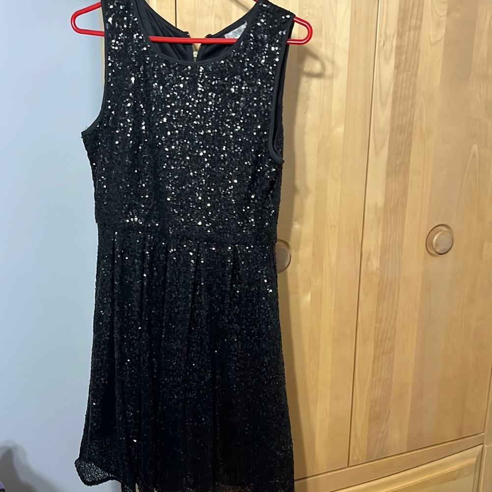 Black Sequence Party Dress
